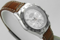 Rolex Daytona Silver Case White Dial For Men