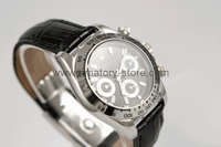 Rolex Daytona Silver Case Black Dial For Women