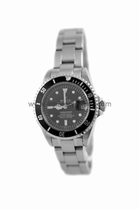 Rolex Submariner Silver Case Black Dial Black Bezel For Women