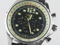 Breitling Bentley Silver Case Black Dial For Men