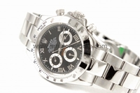 Rolex Daytona Siver Case Black Dial For Men