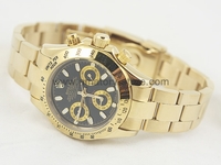 Rolex Daytona Gold Case Black Dial For Women