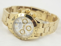 Rolex Daytona Gold Case White Dial For Women