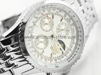 Breitling Navitimer Silver Case White Dial For Men