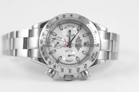 Rolex Daytona Silver Case White Dial For Women