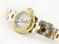 Rolex Yacht-Master Two Tone Case White Dial For Women