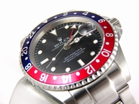 Rolex GMT-Master II Silver Case Black Dial Red-Blue Dial For Men