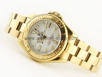 Rolex Yacht-Master Gold Case Pearl Dial For Women