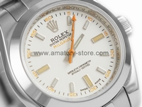 Rolex Milgauss Silver Case White Dial For Women