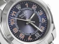 Rolex Air-King Silver Case Dark-Blue Dial For Men