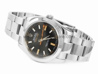 Rolex Milgauss Silver Case Black Dial For Men