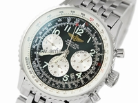 Breitling Navitimer Chronometre Silver Case Black Dial For Men