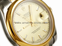 Rolex Date-Just Two Tone Case Gold Dial For Men