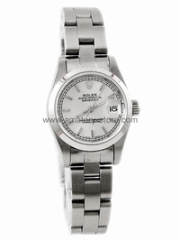 Rolex Date-Just Silver Case Silver Dial For Women