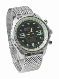 Breitling Bentley Silver Case Black Dial For Men