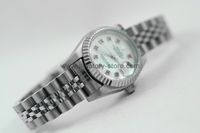 Rolex Date-Just Silver Case Silver Dial For Women