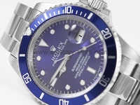 Rolex Submariner Silver Case Blue Dial Blue Bezel For Men