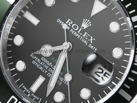 Rolex Submariner Silver Case Black Dial Green Bezel For Men