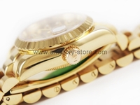 Rolex Date-Just Gold Case Gold Dial For Women