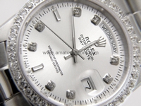 Rolex Day-Date Silver Case Silver Dial For Men