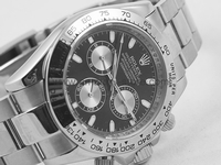 Rolex Daytona Silver Case Black Dial For Men