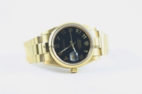 Rolex Date-Just Gold Case Black Dial For Men