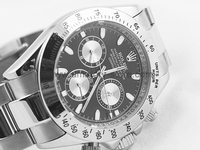 Rolex Daytona Silver Case Black Dial For Men