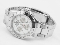 Rolex Daytona Silver Case White Dial For Men