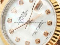 Rolex Date-Just Two Tone Case White Mother Of Pearl Dial For Men