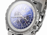 Breitling Bentley Motors Silver Case Blue Dial For Men