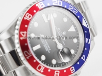 Rolex GMT Master II Silver Case Black Dial Red-Blue Bezel For Men