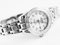 Rolex Date-Just Silver Case Silver Dial For Women