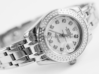 Rolex Date-Just Silver Case Silver Dial For Women