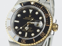 Rolex Submariner Ceramic Bezel Two Tone Case Black Dial For Men