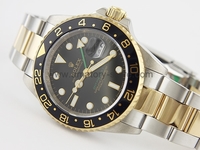 Rolex GMT-Master II Two Tone Case Black Dial Black Bezel For Men