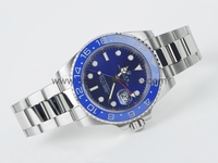 Rolex GMT Master II Ceramic Bezel Silver Case Blue Dial For Men