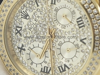 Rolex Daytona Gold Case Diamond Dial For Women