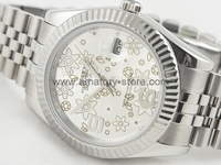 Rolex Date-Just Silver Case Silver Dial For Men