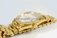 Rolex Day-Date Gold Case Diamonds Dial For Men