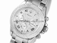 Rolex Daytona Silver Case Diamonds Dial For Men