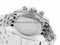 Breitling Certifie Silver Case Black Dial For Men