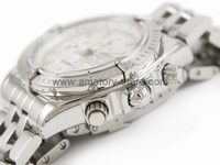 Breitling Windrider Chronograph Silver Case White Dial For Men