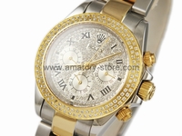 Rolex Daytona Two Tone Case Diamonds Dial For Men