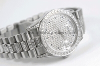 Rolex Day-Date Silver Case Diamonds Dial For Men