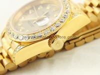 Rolex Date-Just Gold Case Champagne Dial For Women