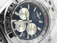 Breitling Windrider Silver Case Black Dial For Men