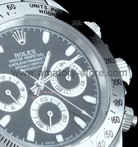 Rolex Daytona Silver Case Black Dial For Men