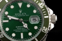 Rolex Submariner Silver Case Green Dial For Men