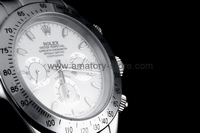 Rolex Daytona Silver Case White Dial For Men