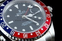 Rolex GMT-Master II Silver Case Black Dial For Men